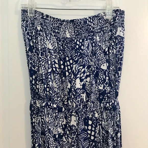 LILLY PULITZER for Target Strapless Jumpsuit in Upstream - Picture 7 of 12